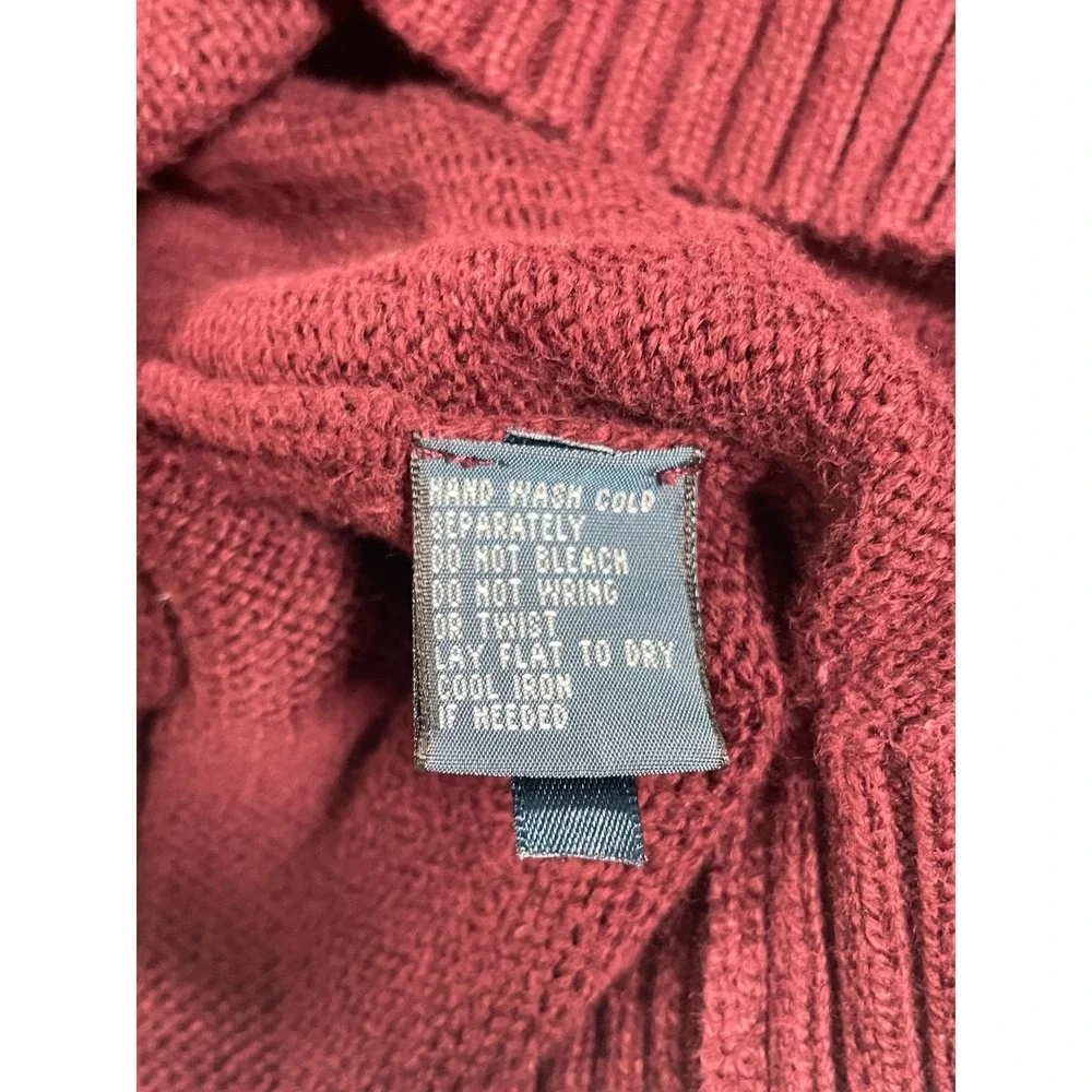 Polo Ralph Lauren Jacket Mens Medium Maroon 1/4 Zip Sweater Green‎ Pony Pullover